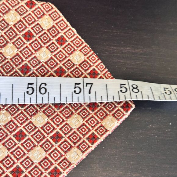 Vintage Sears "The Men’s Store" Tie 57” Geometric Diamond Houndstooth 60s 70s - Picture 5 of 7